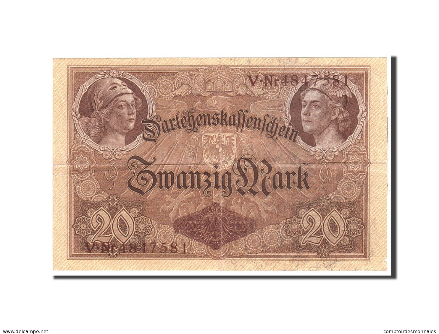 Billet, Allemagne, 20 Mark, 1914, 1914-08-05, KM:48b, TTB - 20 Mark