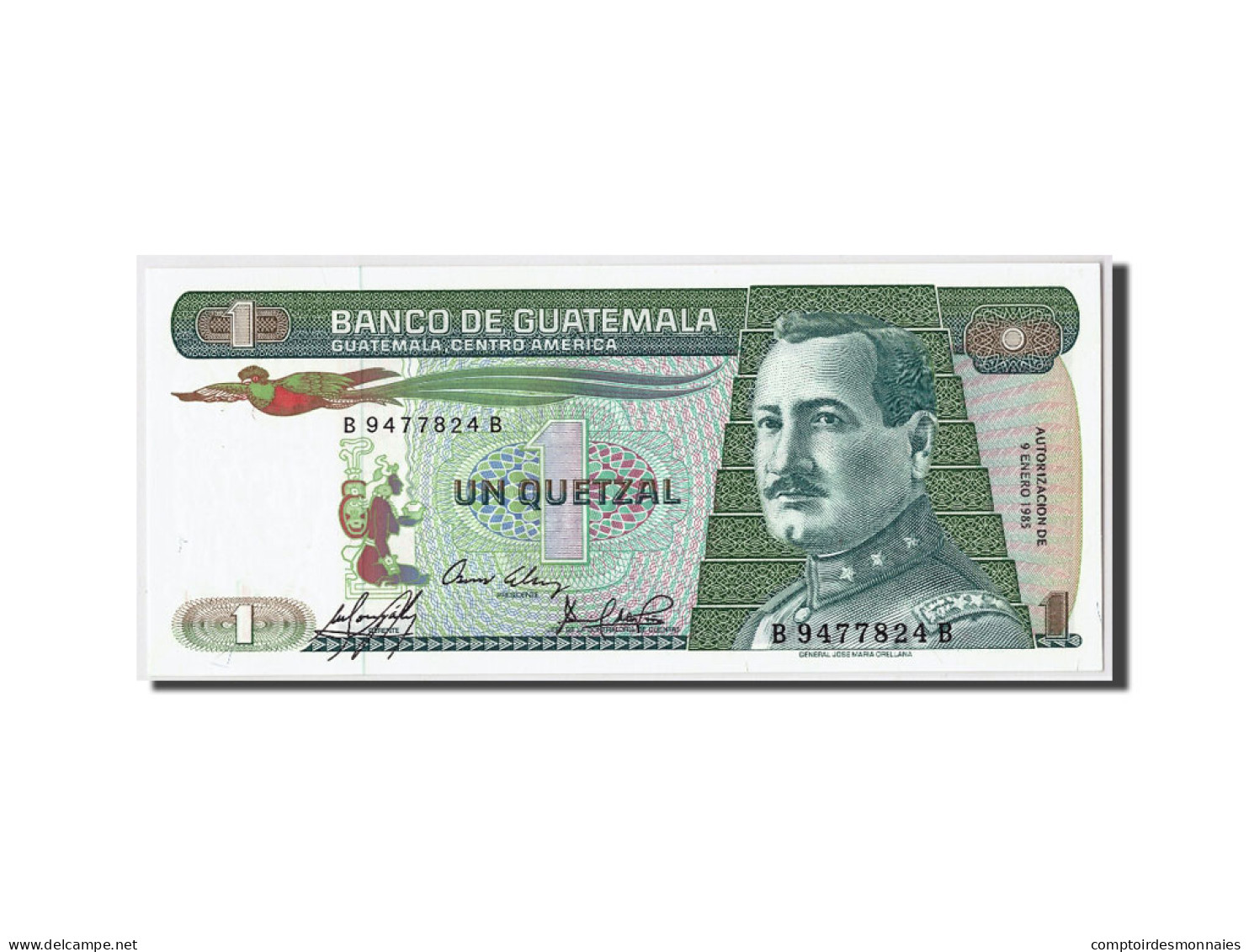 Billet, Guatemala, 1 Quetzal, 1985, 1985-01-09, KM:66, NEUF - Guatemala
