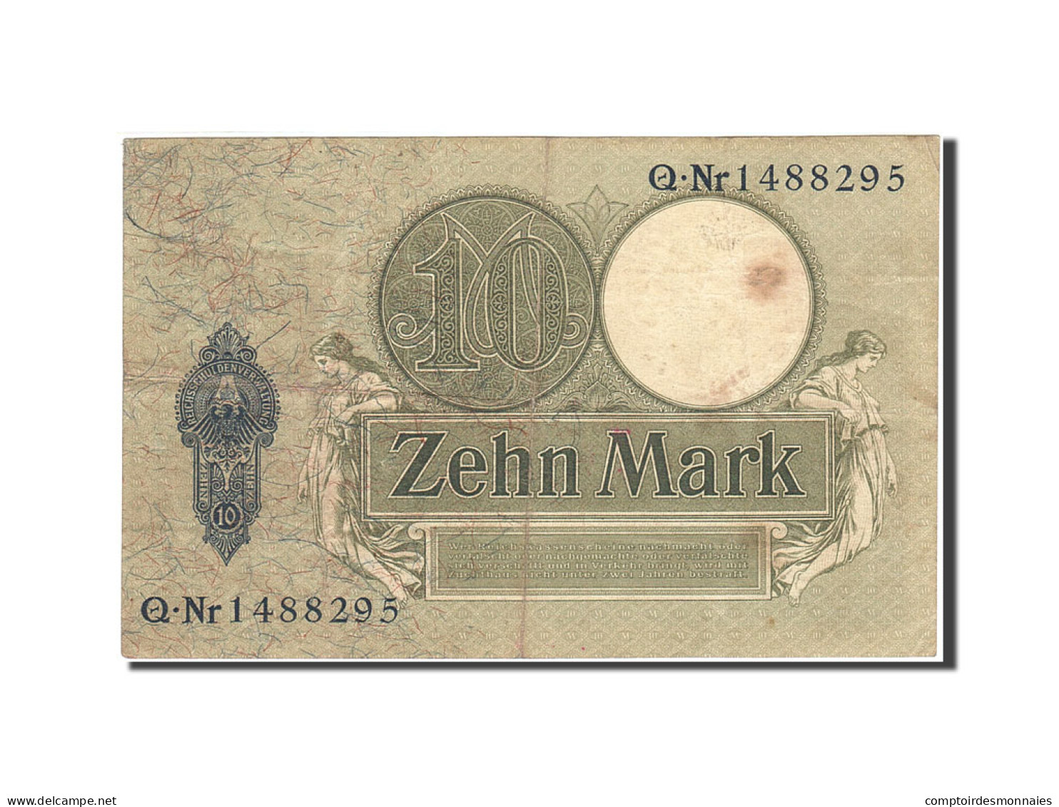 Billet, Allemagne, 10 Mark, 1904-1906, 1906-10-06, KM:9b, TTB - 10 Mark