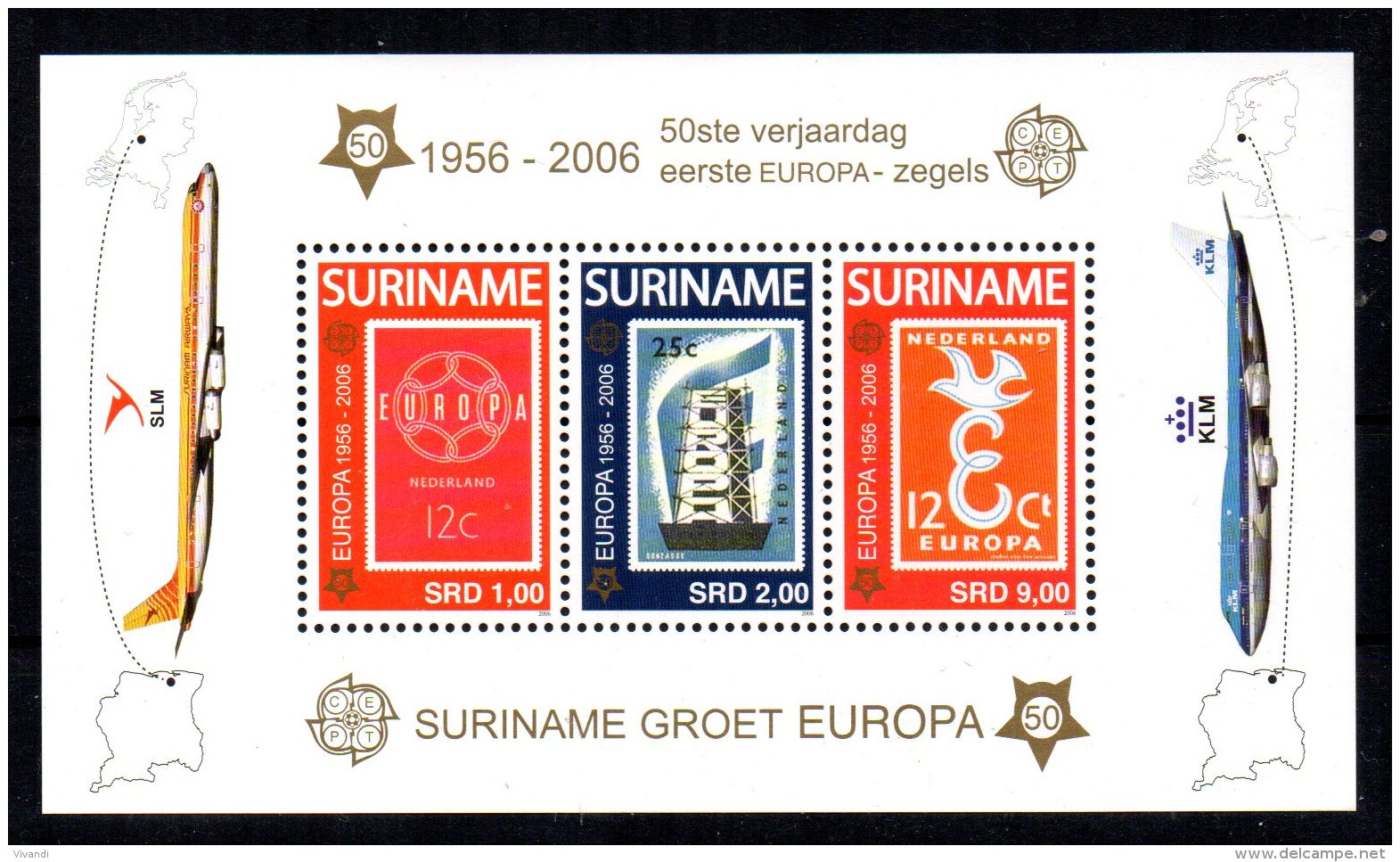 Surinam - 2006 - 50th Anniversary Of Europa Stamps Miniature Sheet - MNH - Surinam