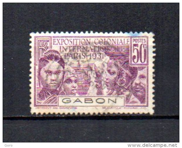 Gabón   1931 .-  Y&T  Nº   122 - Usados