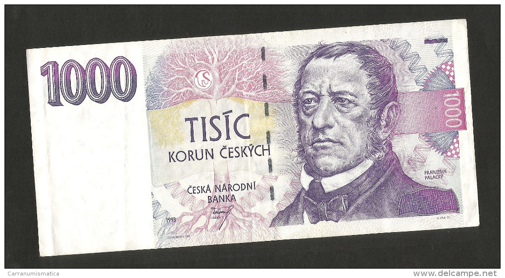 CZECH REPUBLIC / REPUBBLICA CECA - NATIONAL BANK - 1000 KORUN (1993) F. Palacky - Tschechien