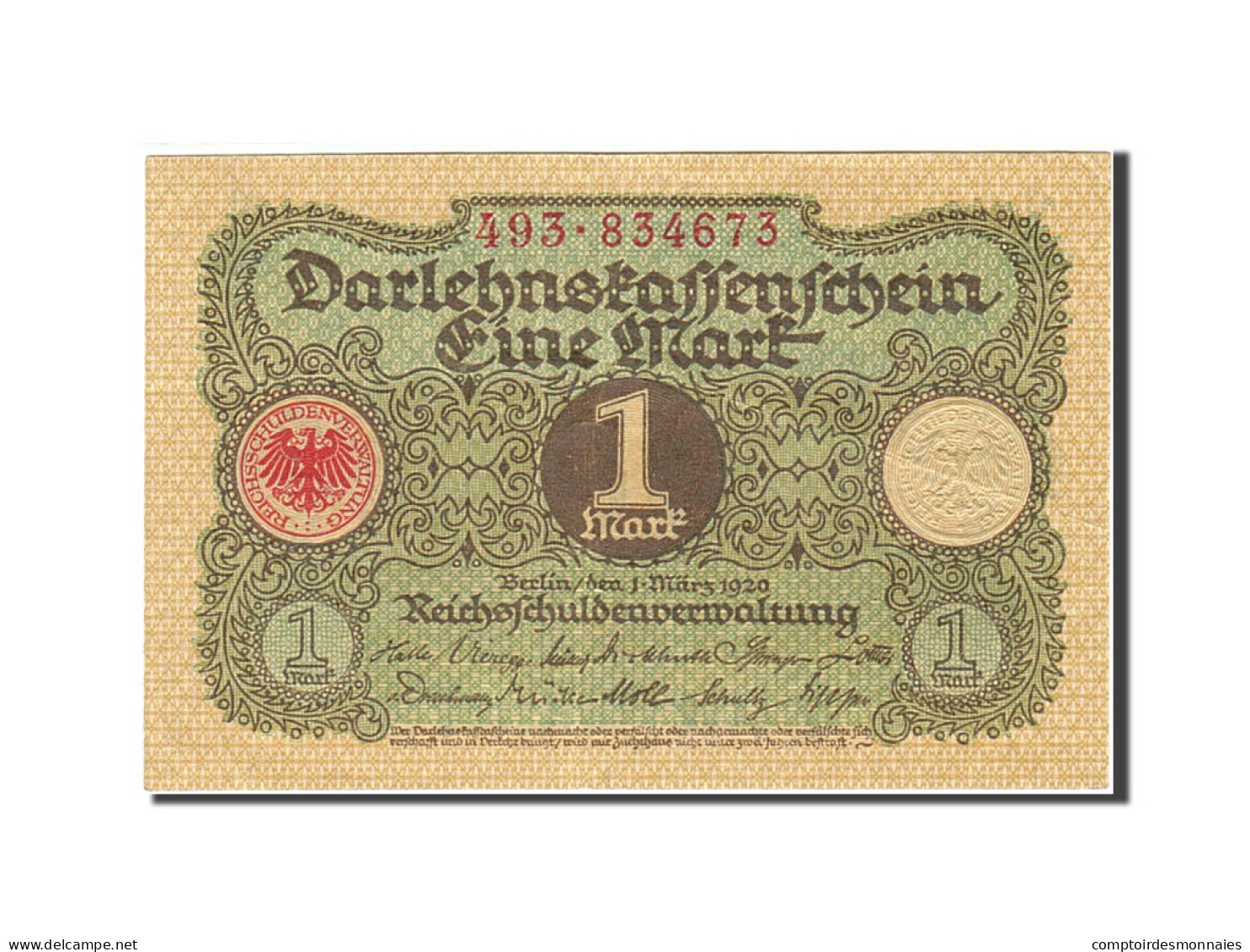 Billet, Allemagne, 1 Mark, 1920, 1920-03-01, KM:58, SUP+ - 1 Mark