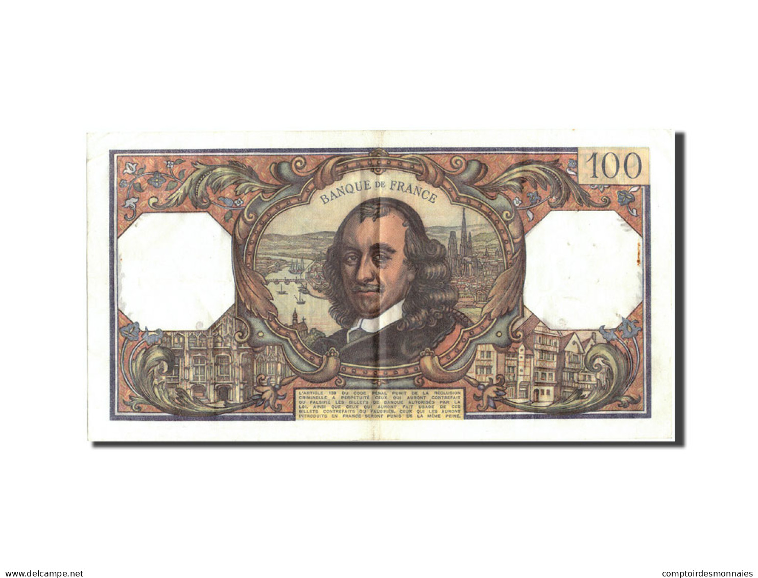 Billet, France, 100 Francs, 100 F 1964-1979 ''Corneille'', 1973, 1973-01-04 - 100 F 1964-1979 ''Corneille''