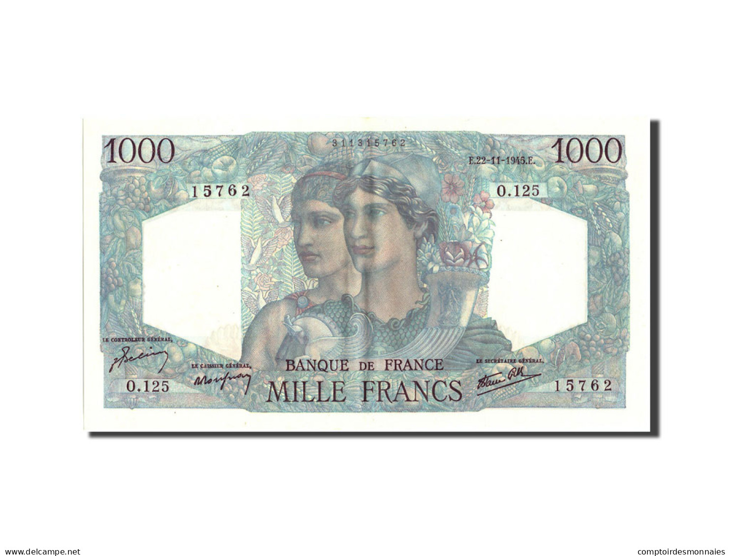 Billet, France, 20 Francs, 1 000 F 1945-1950 ''Minerve Et Hercule'', 1945 - 1 000 F 1945-1950 ''Minerve Et Hercule''