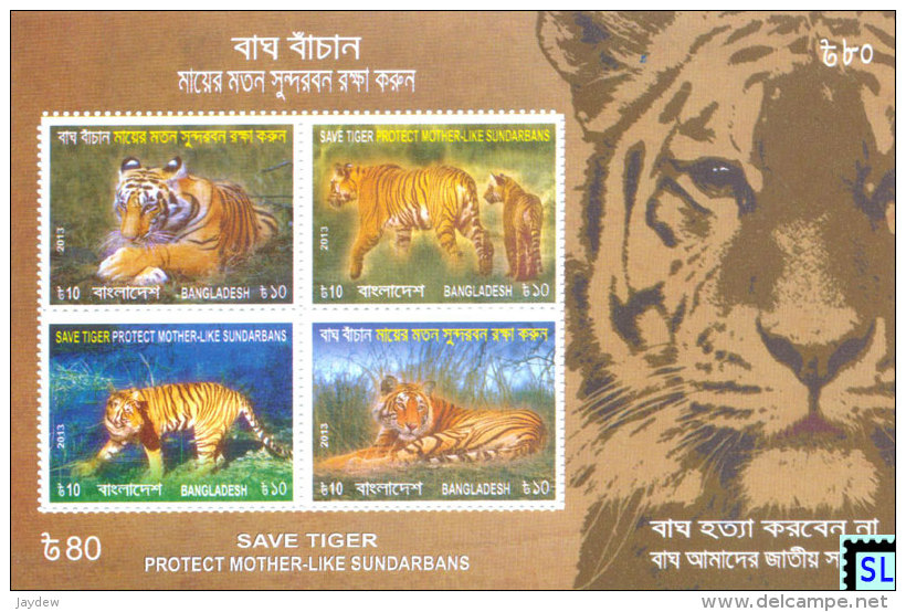 Bangladesh Stamps 2013, Save The Tiger, MS - Bangladesh
