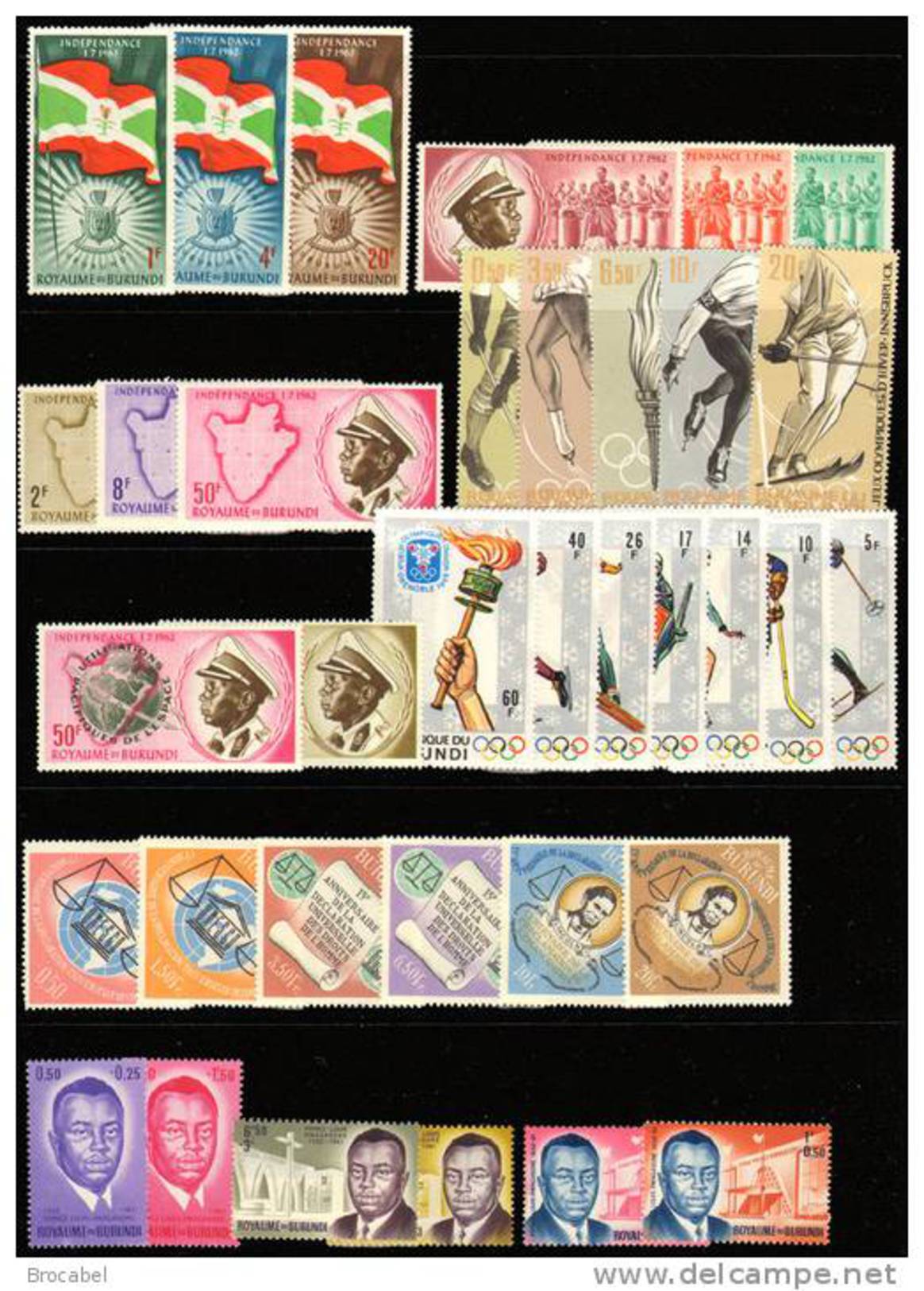 Burundi Small Collection** - MNH-  More Then 250 Stamps,  Cote 350 Euro++ SANS RESERVE Sart 1 Euro - Sammlungen