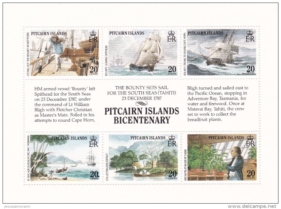 Pitcairn Nº 317 Al 322 - Islas De Pitcairn