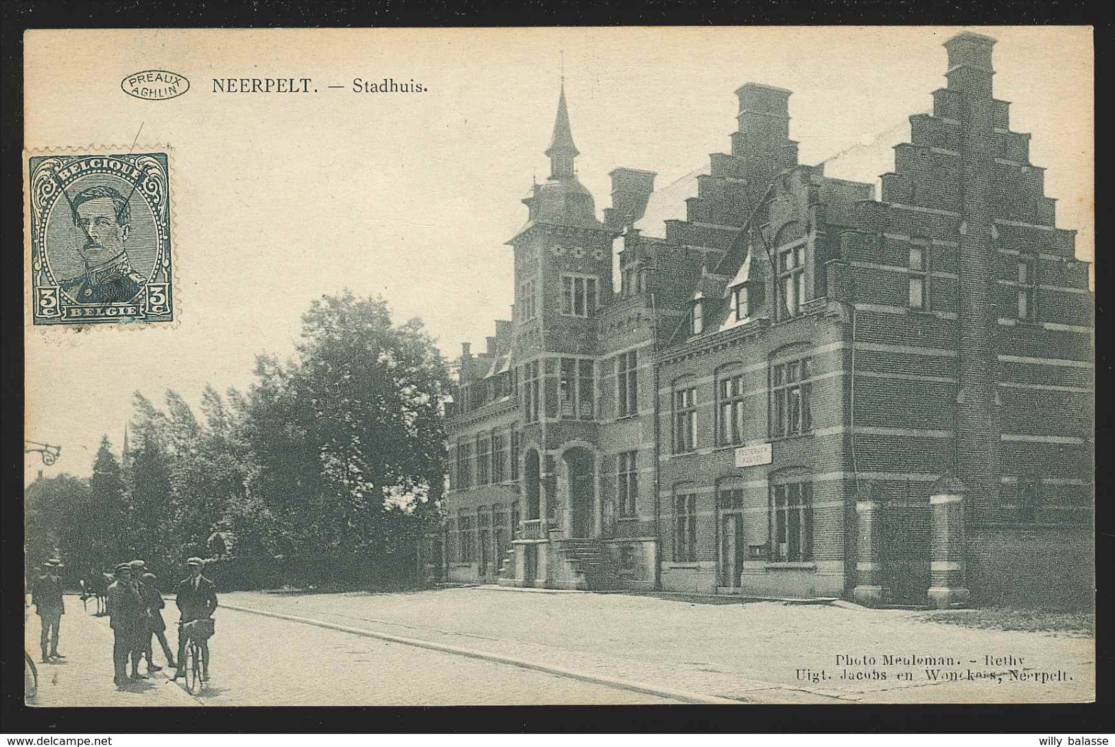 +++ CPA - NEERPELT - Stadhuis - Preaux - Cachet " Croix De St André "  // - Neerpelt