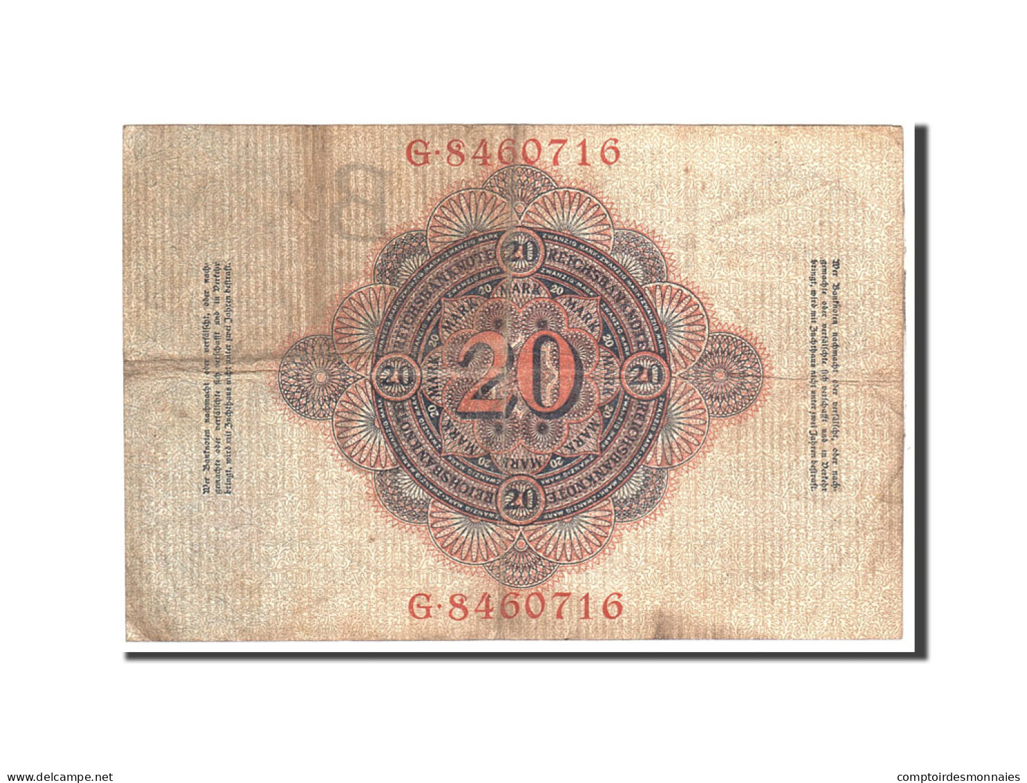 Billet, Allemagne, 20 Mark, 1910, 1910-04-21, KM:40b, TB - 20 Mark