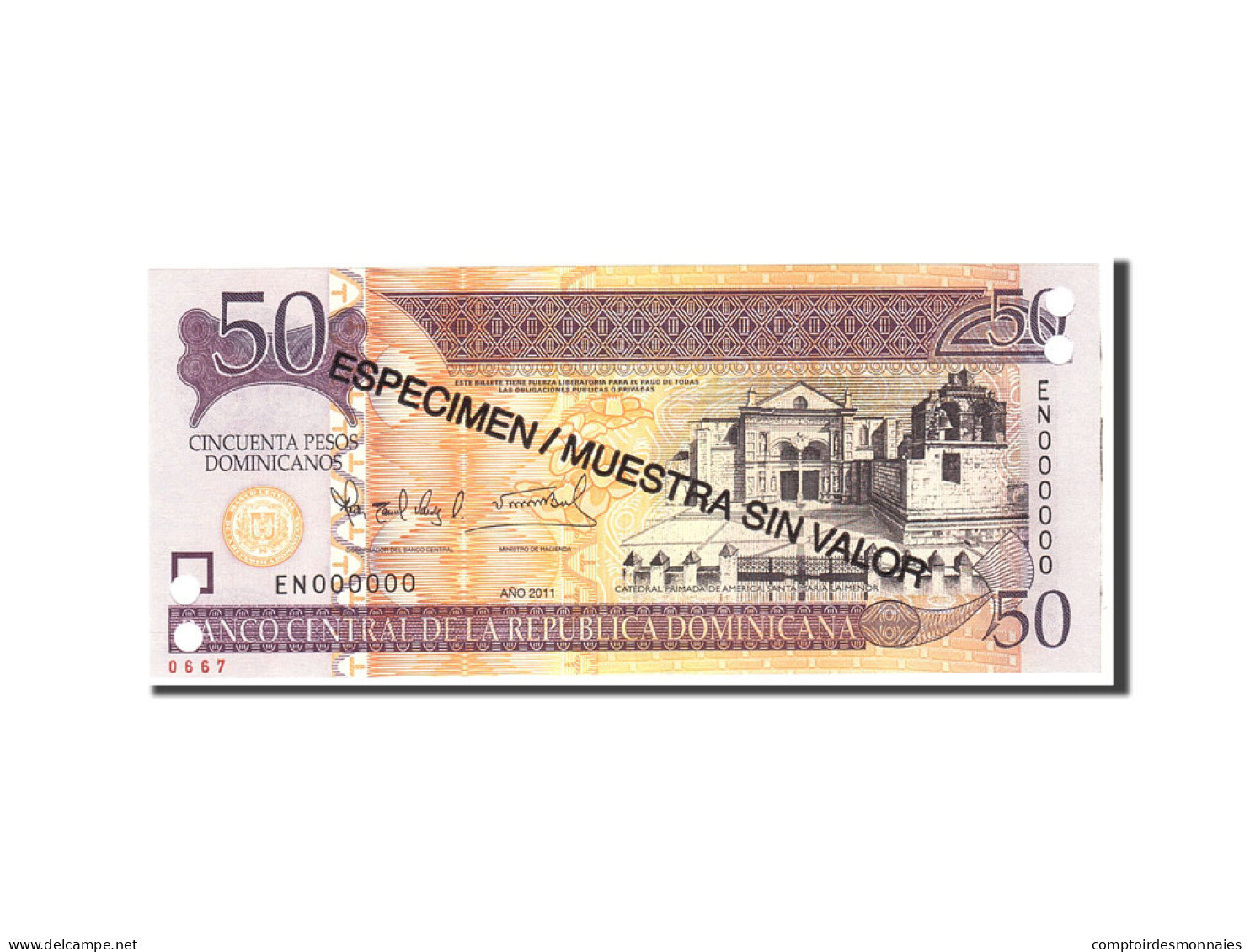 Billet, Dominican Republic, 50 Pesos Dominicanos, 2011, Undated, KM:183s, NEUF - Dominicaine