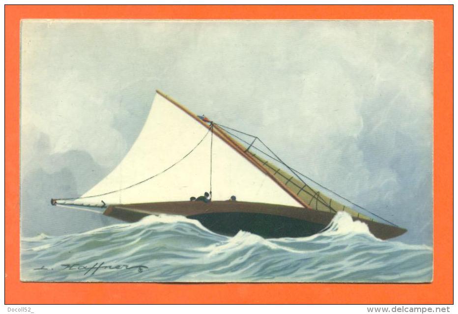 CPA  Illustrateur HAFFNER - Bateau - Voilier - Vaisseau  " Yachts Au Bas Ris " - Haffner