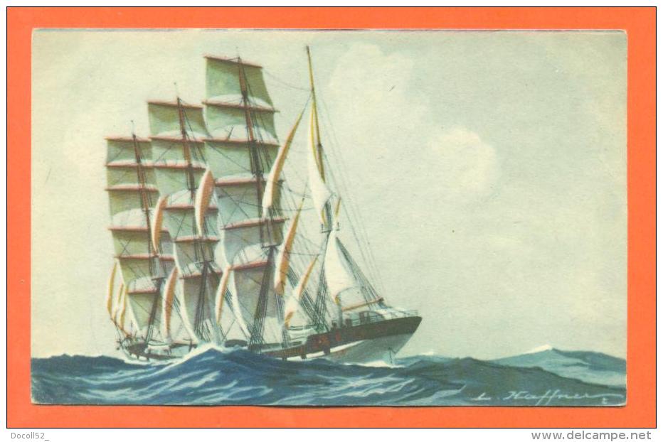 CPA  Illustrateur HAFFNER - Bateau - Voilier - Vaisseau  " Quatre Mats Barque " - Haffner