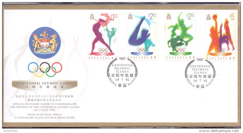 Azie - Hong Kong - 1996 - ** FDC - Olympische Spelen 1996 **  -  2 Stuks - FDC