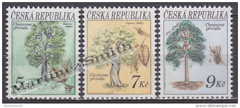 Czech Republic - Tcheque 1993 Yvert 22-24 Protection Of Nature, Flora, Fruit Trees - MNH - Unused Stamps