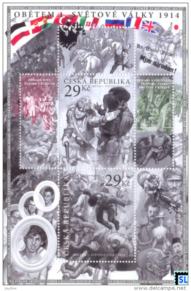 Czech Republic Stamps 2014, Victims Of World War I, MS - Other & Unclassified