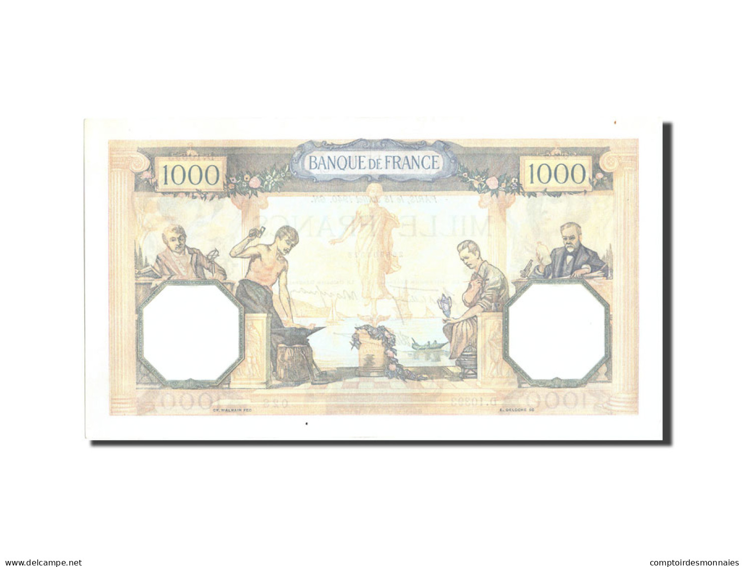 Billet, France, 1000 Francs, 1 000 F 1927-1940 ''Cérès Et Mercure'', 1940 - 1 000 F 1927-1940 ''Cérès Et Mercure''