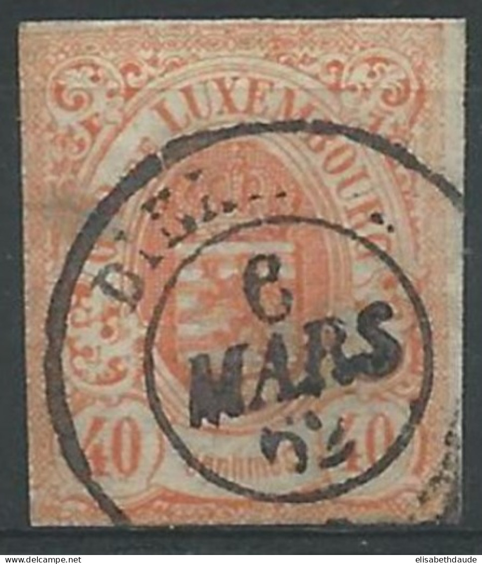 1862 - LUXEMBOURG - YVERT N°11 OBLITERE DEFECTUEUX - COTE = 300 EUROS - 1859-1880 Wapenschild