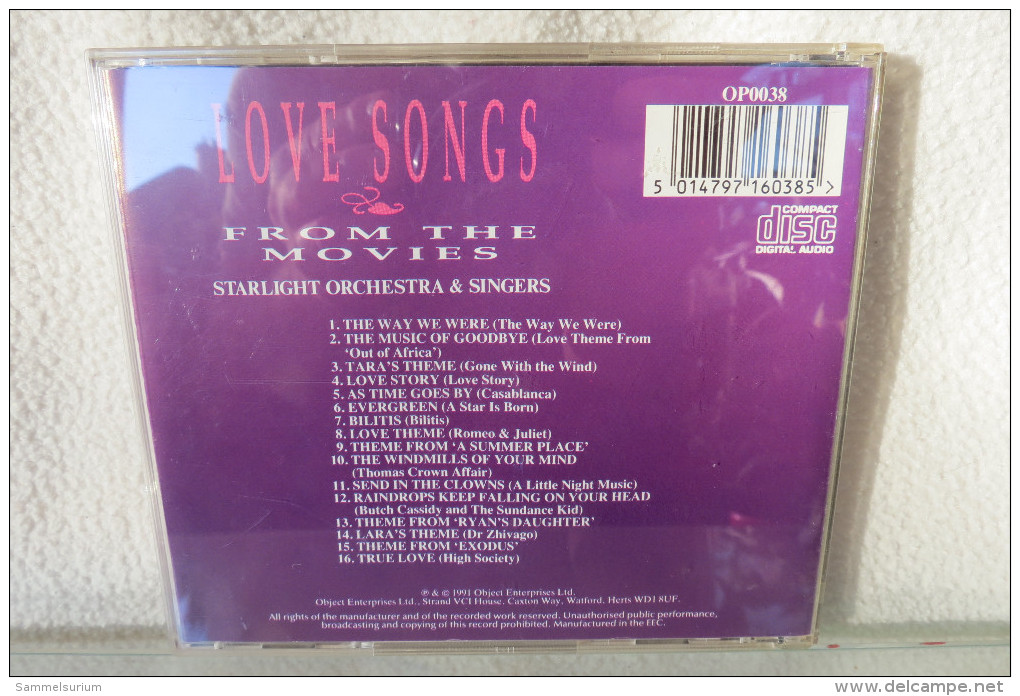 CD "Love Songs" From The Movies - Filmmusik