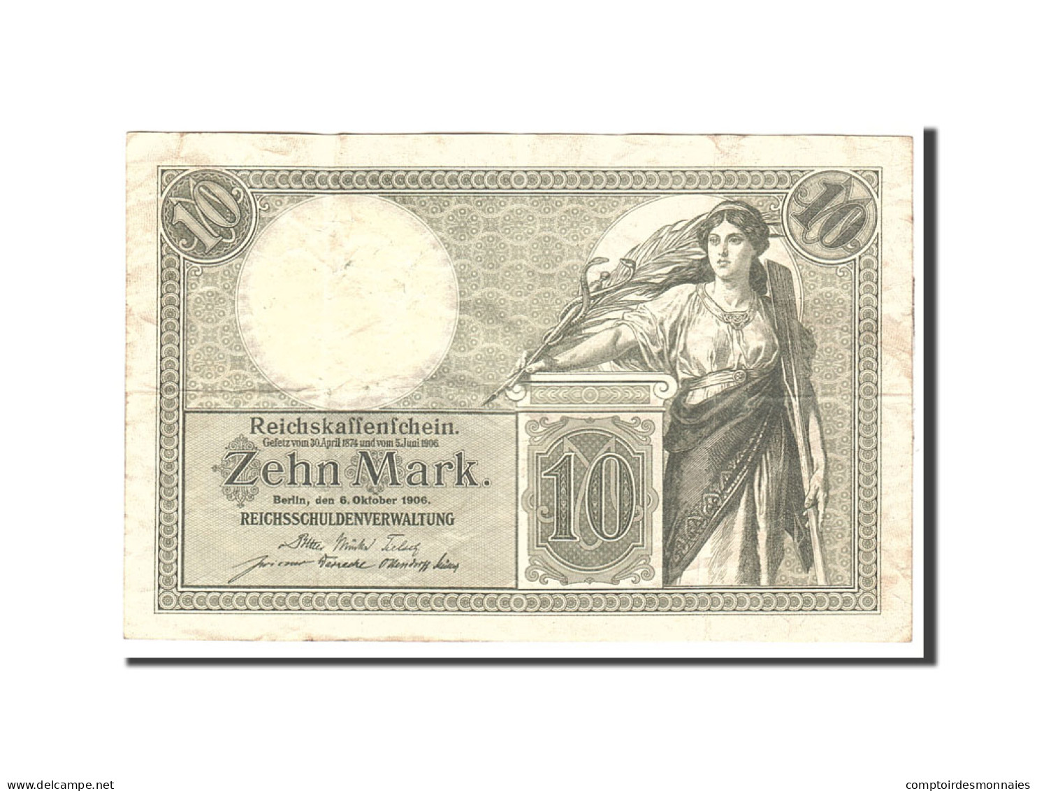 Billet, Allemagne, 10 Mark, 1906, 1906-10-06, KM:9b, TTB - 10 Mark