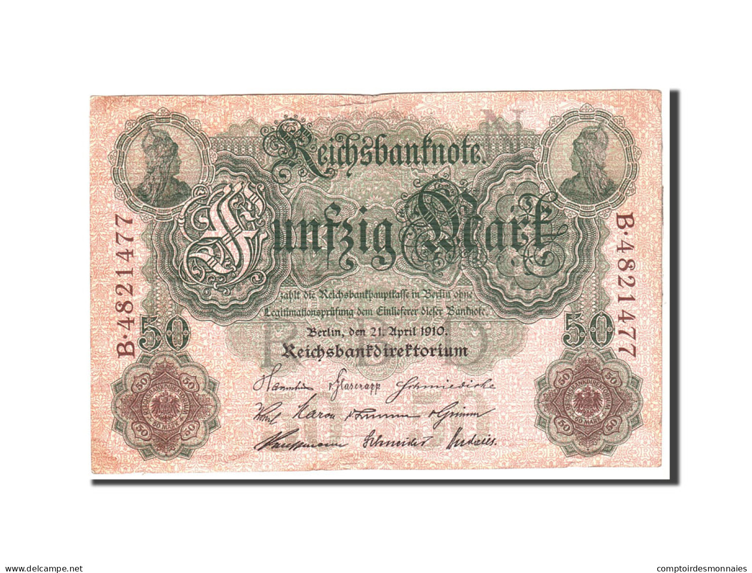 Billet, Allemagne, 50 Mark, 1910, 1910-04-21, KM:41, TTB - 50 Mark