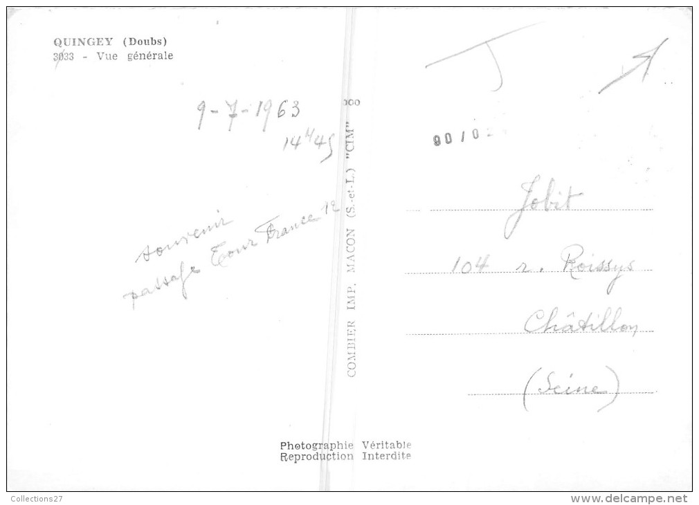 25-QUINGEY- VUE GENERALE - Autres & Non Classés