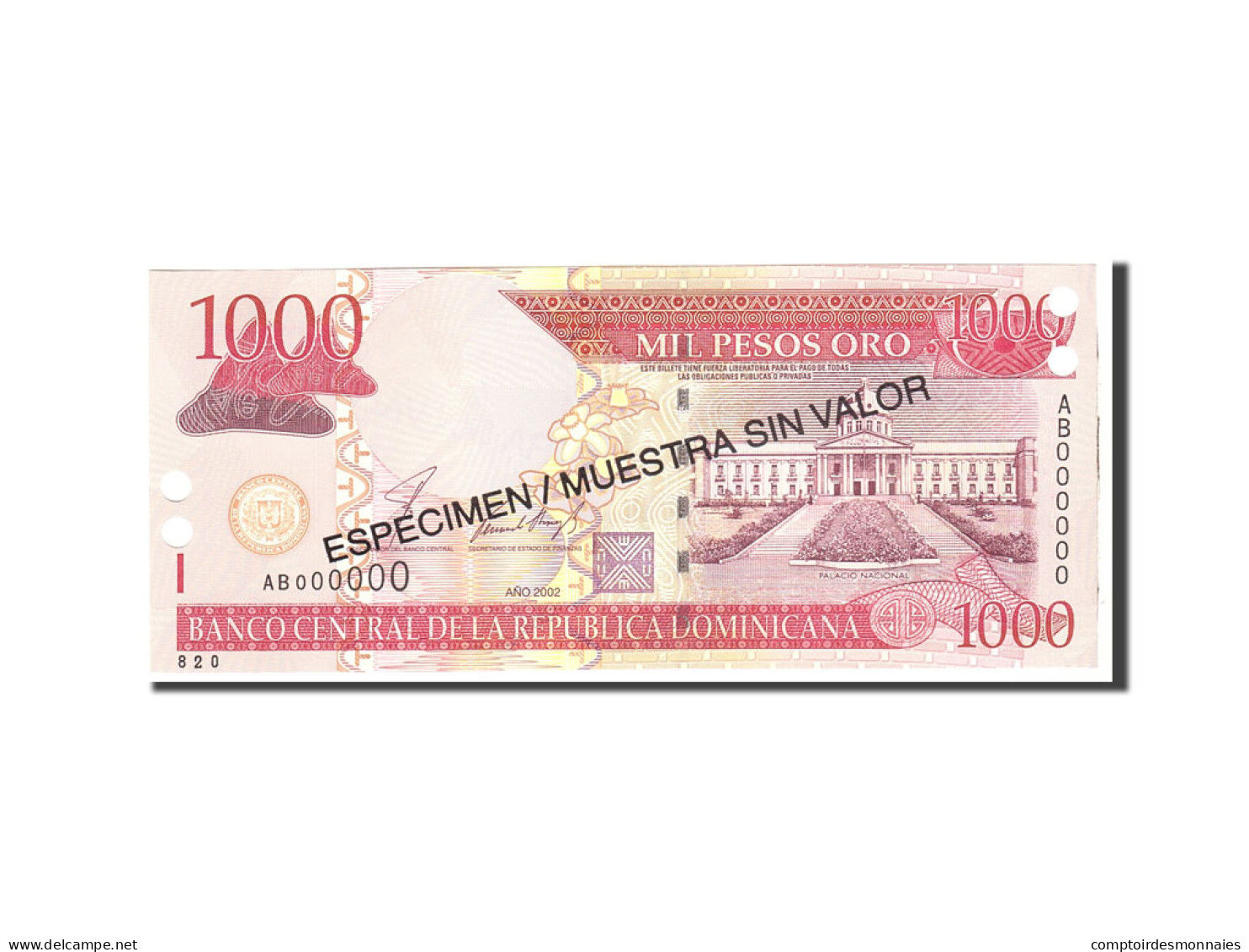 Billet, Dominican Republic, 1000 Pesos Oro, 2002, Undated, KM:173s1, NEUF - Dominicaanse Republiek