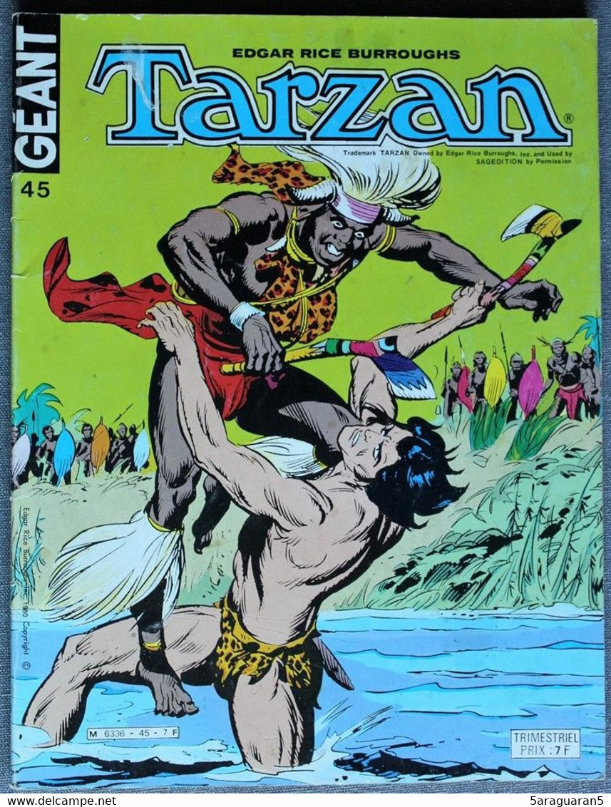 BD MAGAZINE TARZAN GEANT - 45 - Zanka Le Sorcier - EO 1981 Sagédition - Tarzan