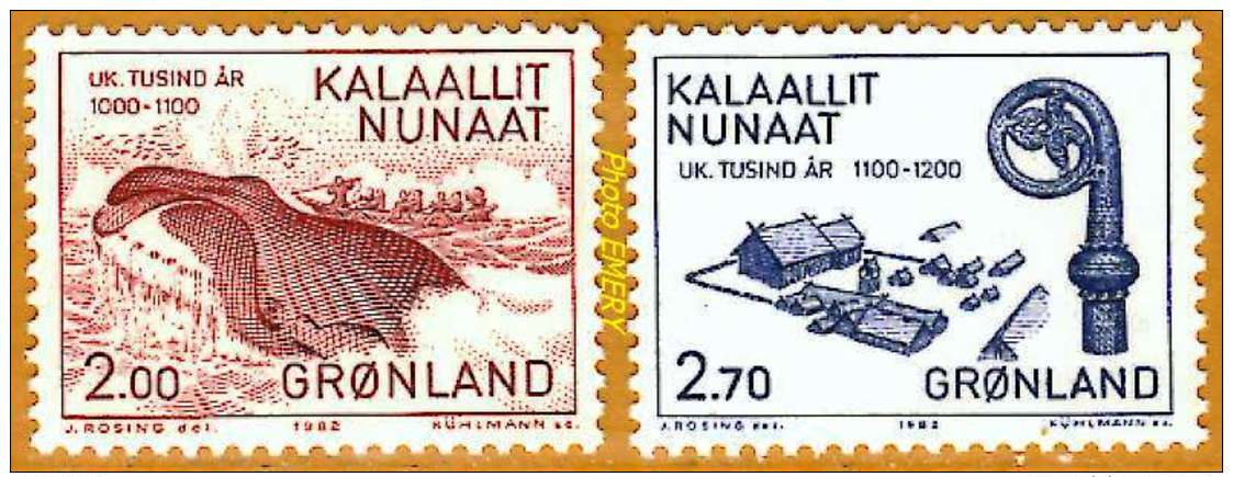 Groênland **LUXE 1982 P 126 Et 127 Paire - Unused Stamps