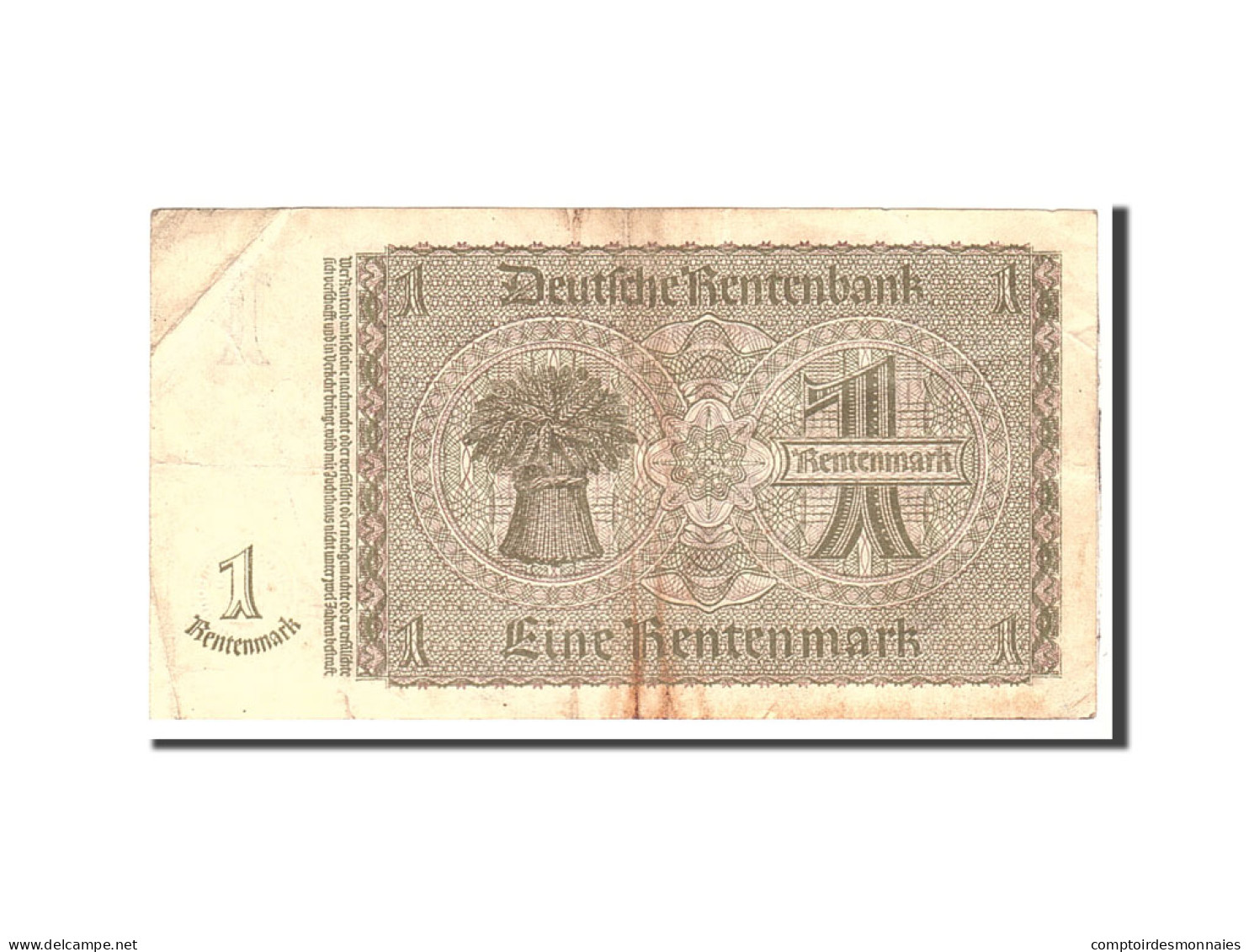 Billet, Allemagne, 1 Rentenmark, 1937, 1937-01-30, KM:173b, TTB - Bundeskassenschein