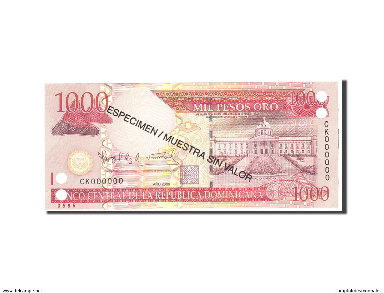 Billet, Dominican Republic, 1000 Pesos Oro, 2009, Undated, KM:180s2, NEUF - Dominicaine