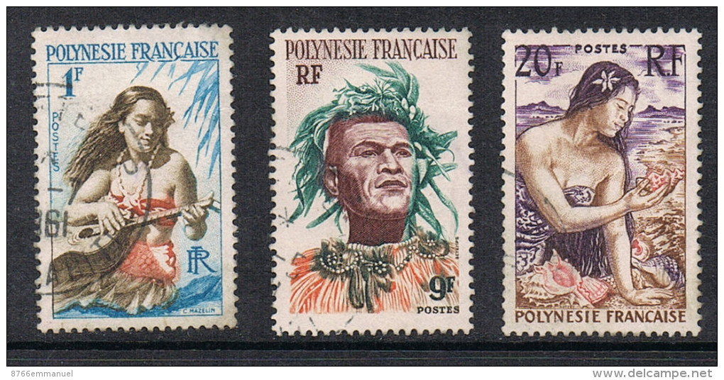 POLYNESIE N°3, 8 Et 11 - Used Stamps