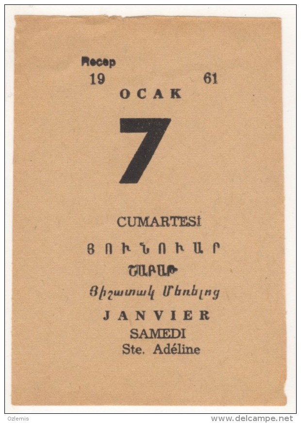 TURQUIE,TURKEI TURKEY ,OTTOMAN 1903 CALENDER  PAGE - Grand Format : 1921-40