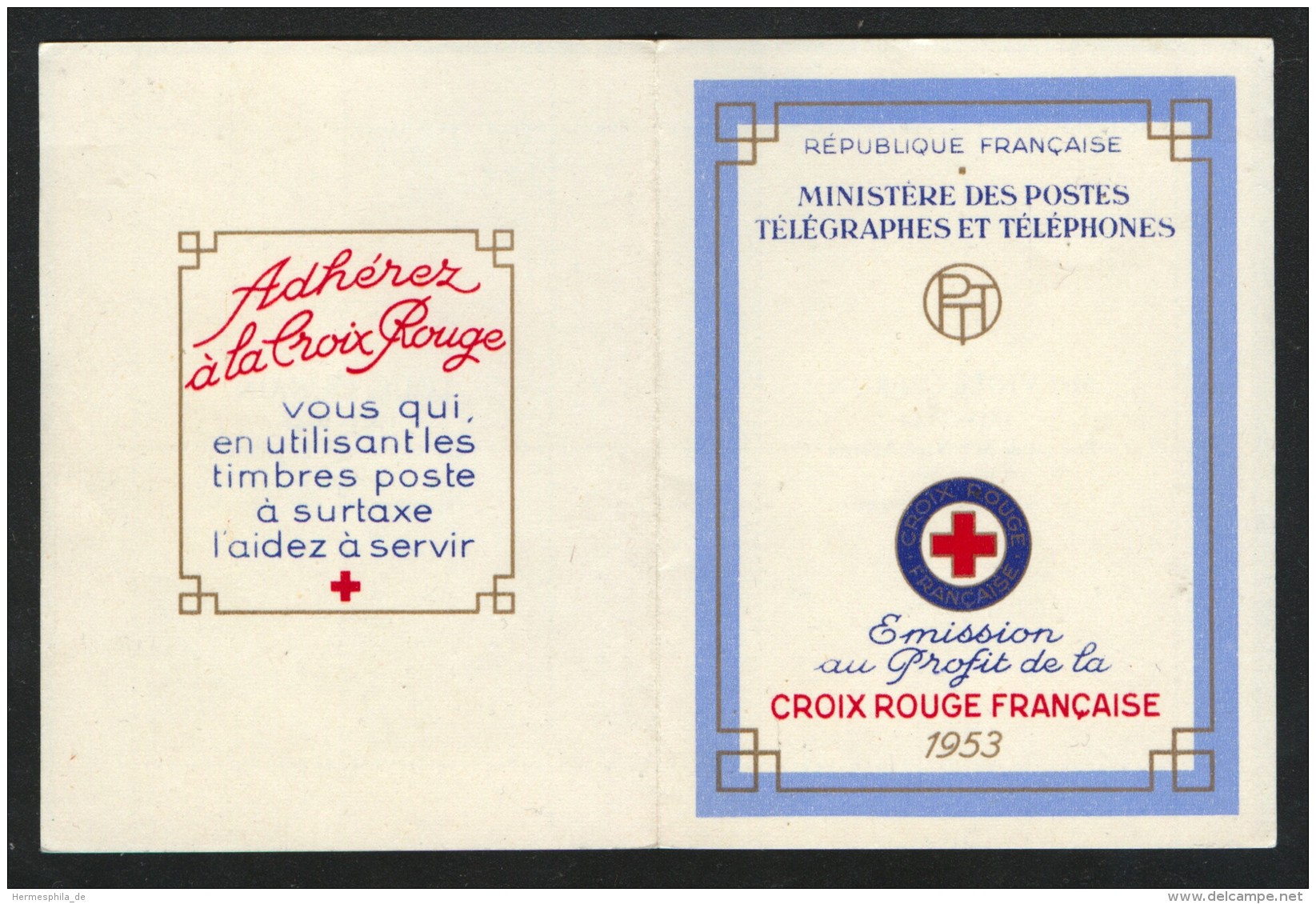 Carnet Croix-Rouge Française, Markenheft Rotes Kreuz, 1953,  ** / Neuf - Cruz Roja