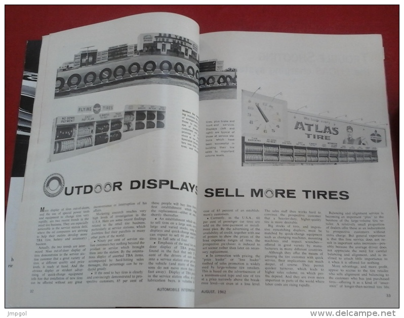 Automobile International Août 1962 Amortisseurs Hydrauliques,  Article Sur La Renault 8, Publicités Auto Radio Bendix - Autres & Non Classés