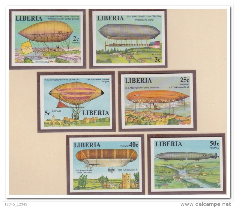 Liberia 1978 Imperf., Postfris MNH, Zeppelin - Liberia