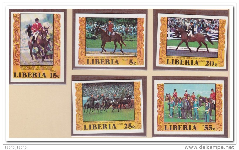 Liberia 1977 Imperf., Postfris MNH, Equestrian Sports - Liberia