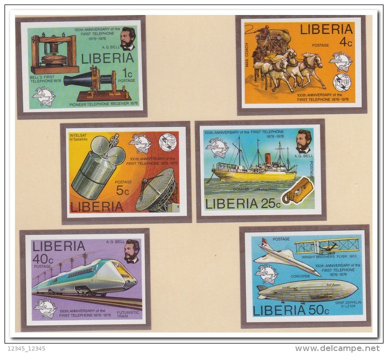 Liberia 1976 Imperf., Postfris MNH, Alexander Graham Bell, Telephone - Liberia