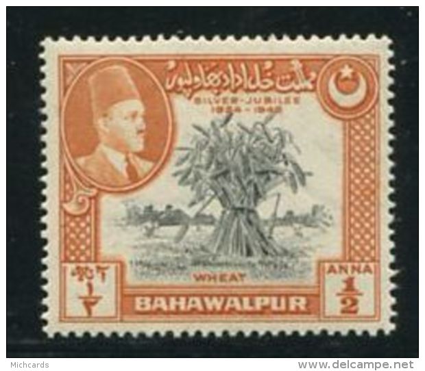 BAHAWALPUR 1949 - Yvert 19 - Agriculture Ble Cereale - Neuf * (MLH) AVEC Trace De Charniere - Bahawalpur