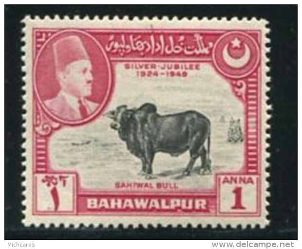 BAHAWALPUR 1949 - Yvert 21 - Bovin Zebu (a) - Neuf * (MLH) AVEC Trace De Charniere - Bahawalpur