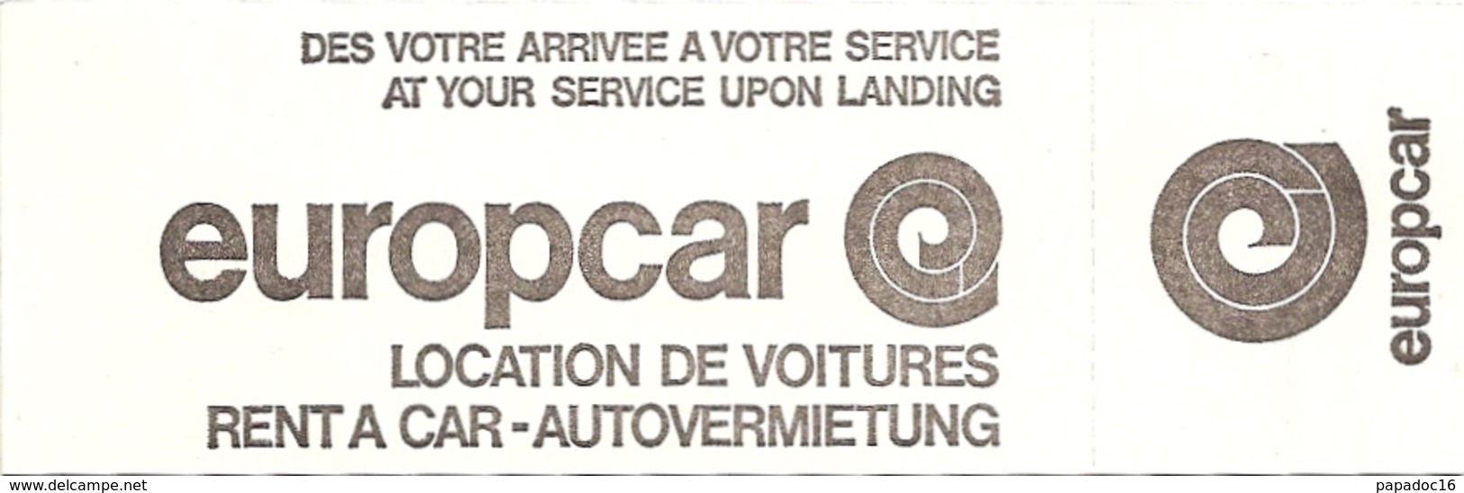 Carte D'accès Et De Transit / Boarding And Transit Pass - Air France (1976) Recto - Europa