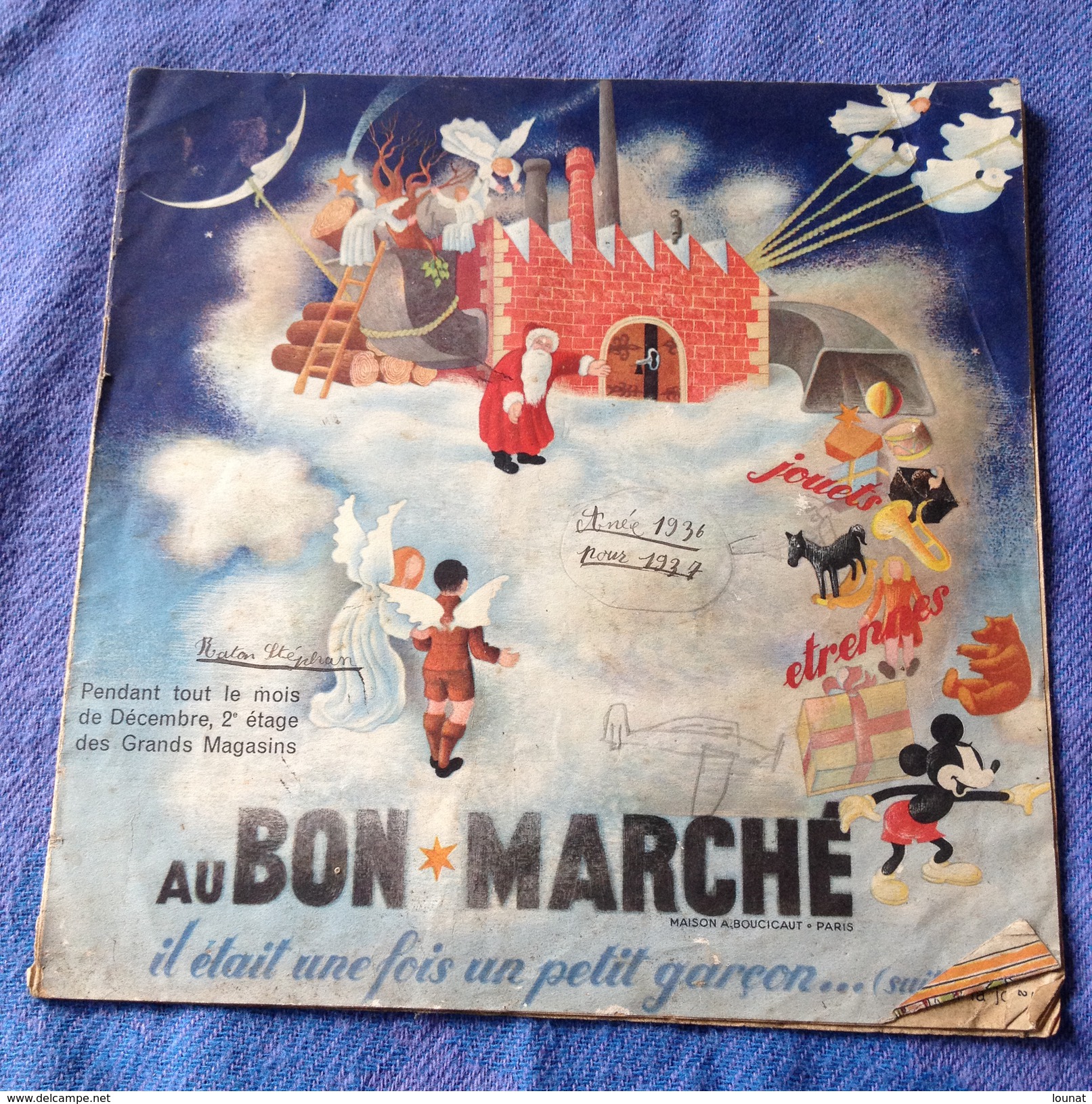 Revue - Au Bon Marché - Maison A. Boucicaut -  Jeu - Jouets - Publicité Année 1936 (plis Coin Du Bas) - Palour Games