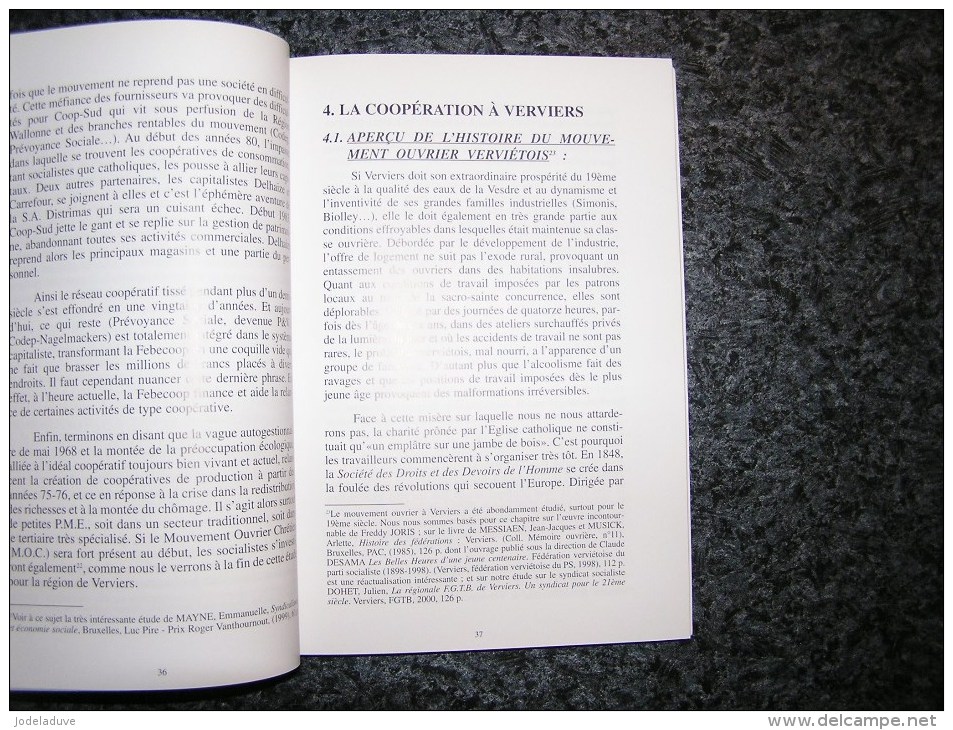 LA COOPERATIVE A VERVIERS Une Economie Solidaire de la Révolution Industrielle à nos Jours Régionalisme Commerce Usine