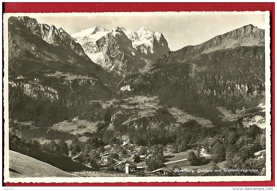 HBO-02  Hasliberg, Goldern Mit Wetterhorn.Gelaufen. - Hasliberg