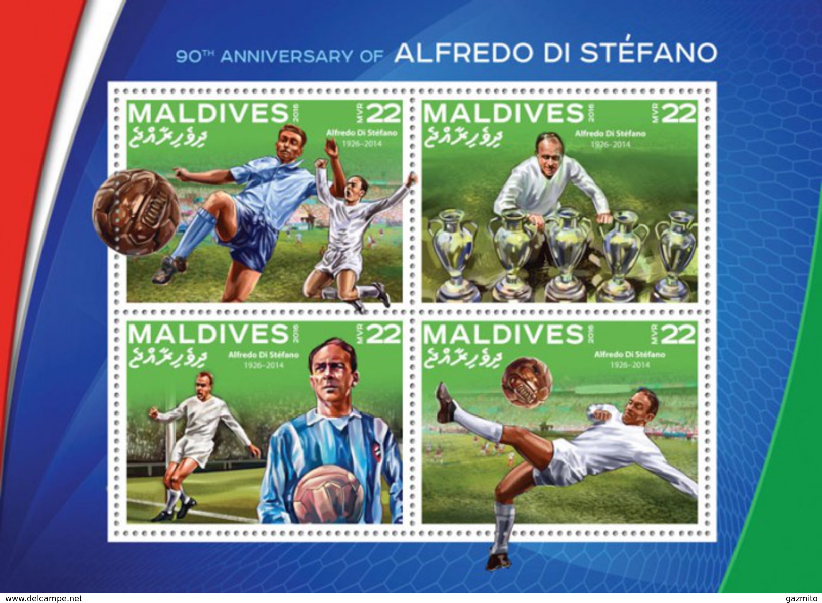 Maldives 2016, Sport, Football, Di Stefano, 4val In BF - Neufs