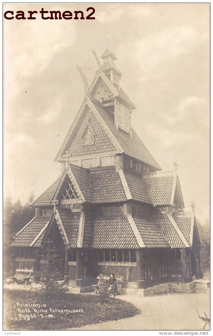 KRISIANIA GOLS KIRCHE FOLKEMUSEET BUGDÖ NORWAY NORVEGE CHRISTIANA CARTE PHOTO - Noorwegen