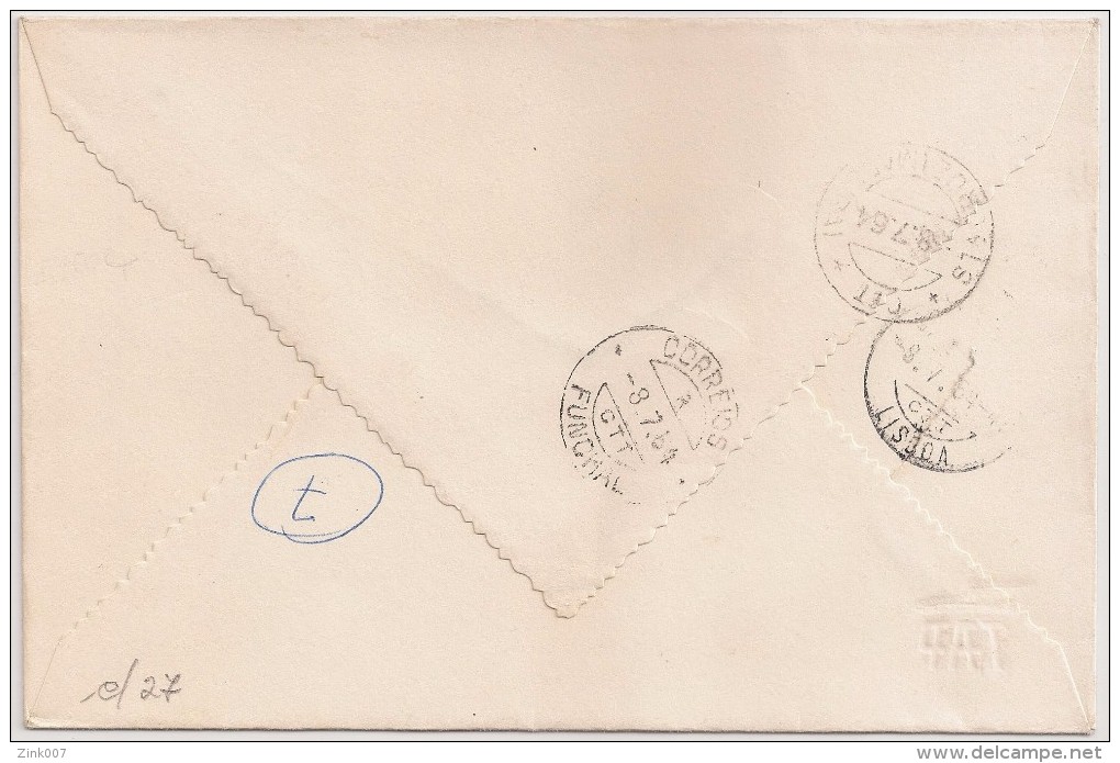 Cover Circulated Registered - 1964 - Portugal - Lisboa Funchal - 1º Voo Tap - Transports Aériens- Luftverkehrs - Airline - Lettres & Documents