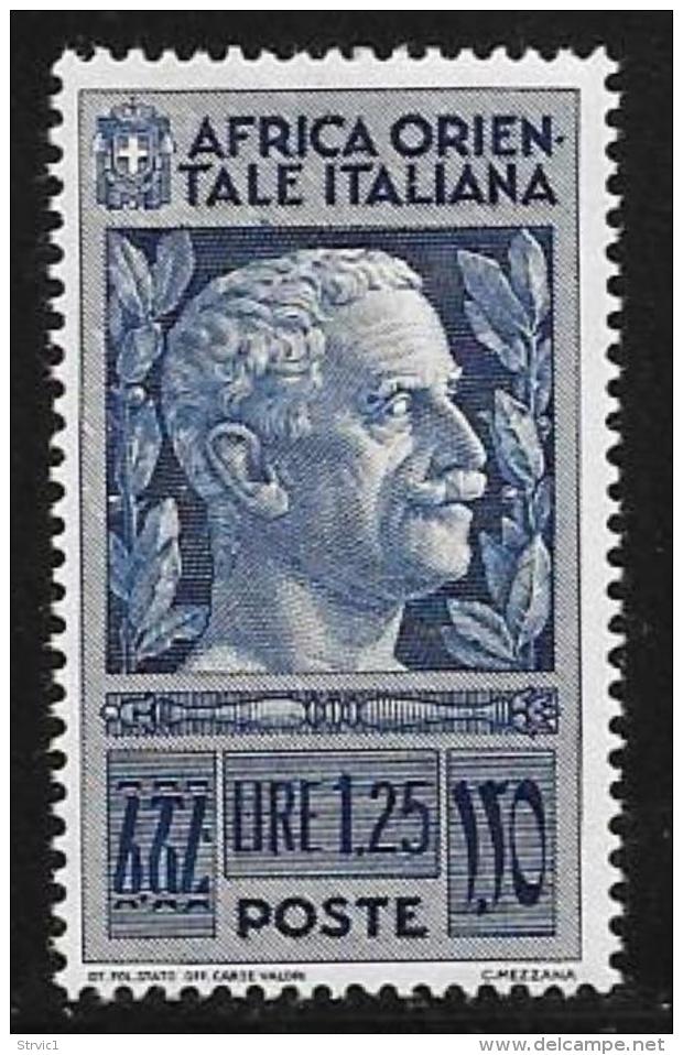 Italian Eastern Africa, Scott # 13 Mint Hinged Victor Emmanuel Lll, 1938 - Italian Eastern Africa