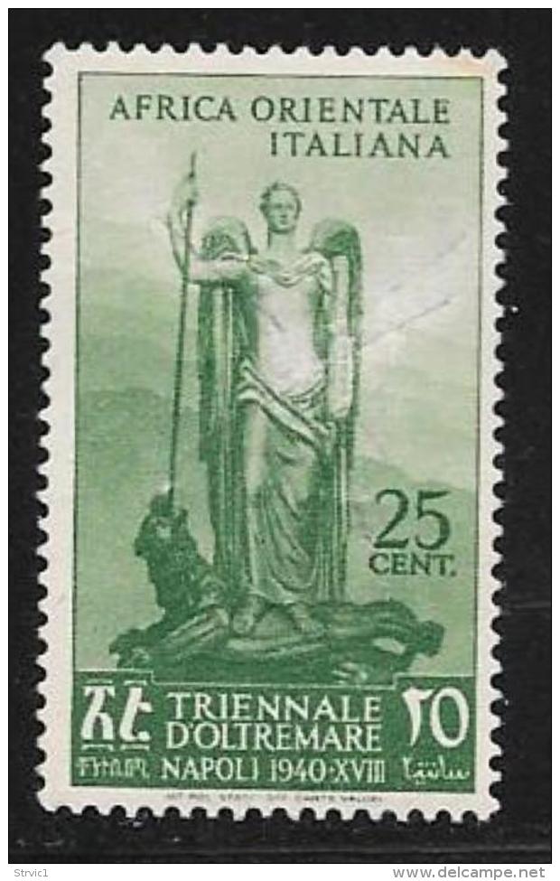 Italian Eastern Africa, Scott # 29 Mint Hinged Statue 1940, Small Thin - Italian Eastern Africa