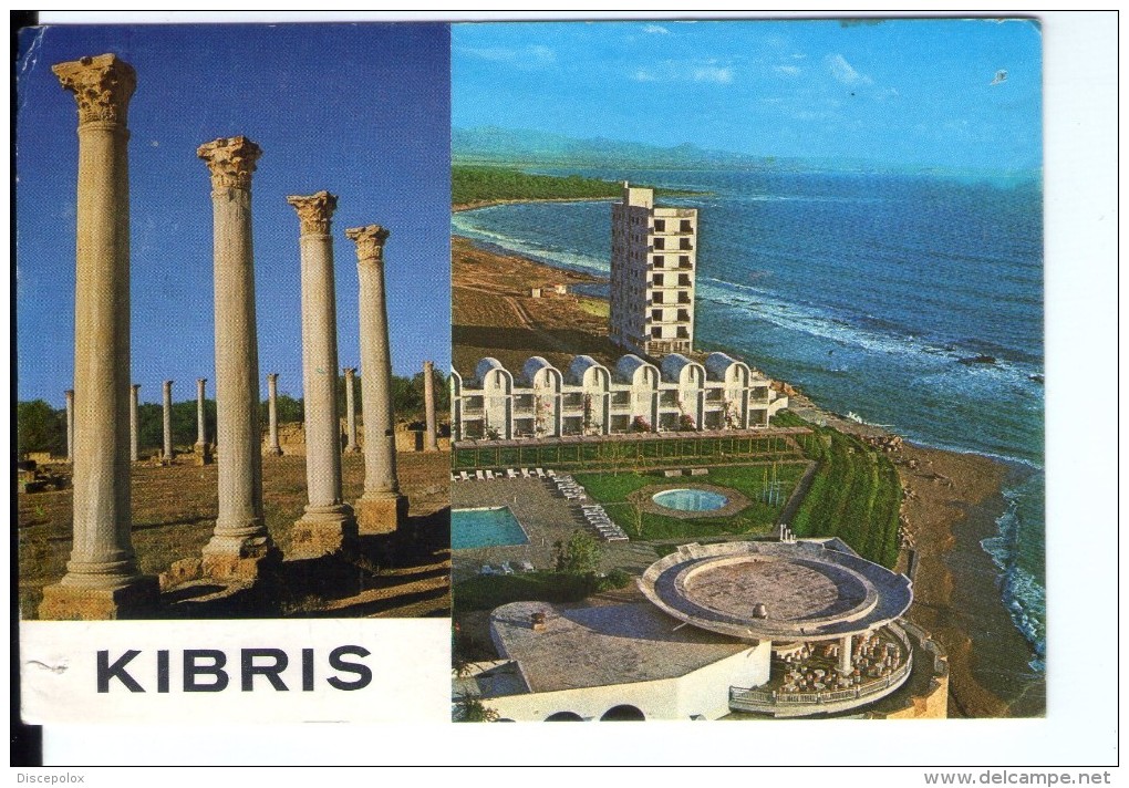 S21 POSTCARD: MAGOSA, KIBRIS -Salamis Harabeleri Ve Salamis Bay HOtel + Nice Stamp And Timbre - Turchia